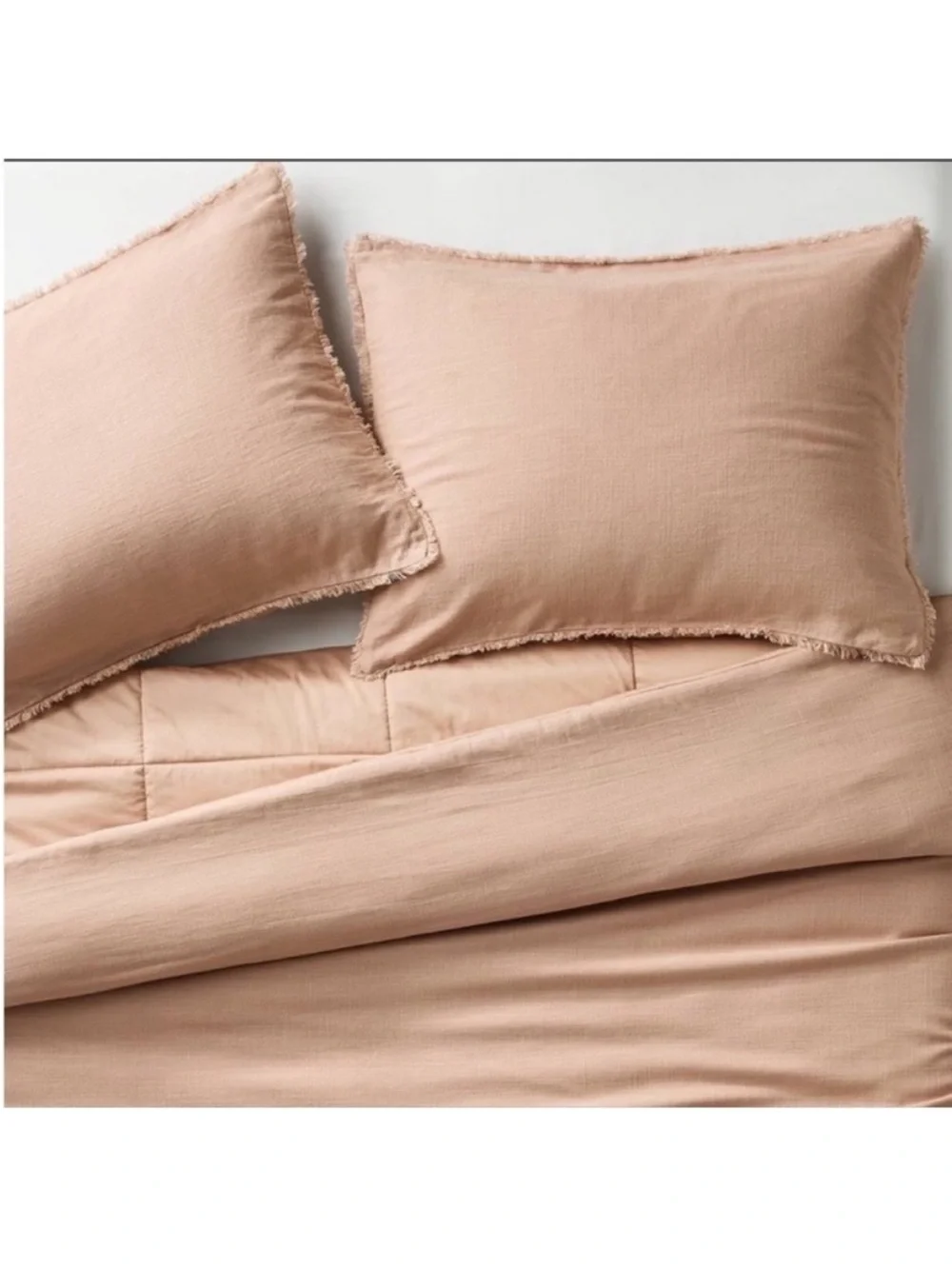 NWT King/ California King Heavyweight Linen Blend Comforter and Sham Set